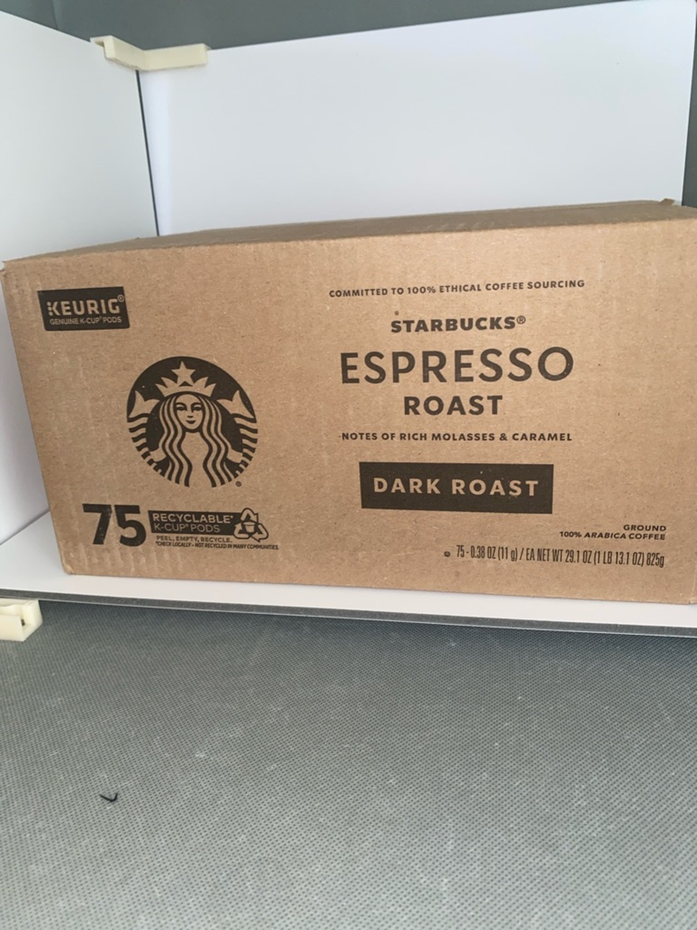 Keurig K-Cup Pods Espresso Roast Dark Roast 75 Recyclable K-Cup Pods
New Box